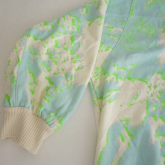 Making The Cut Neon Green Cream Paint Splatter Hooded Sweatshirt 2XL (New) - Picture 7 of 10
